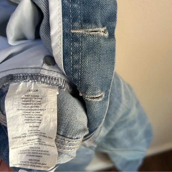 CR7 Cristiano Ronaldo~Type T Tapered Distressed Heavy Rip Button Fly Jeans ~34W - Picture 4 of 15